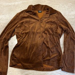 JACOB VELOUR BUTTON DOWN SHIRT